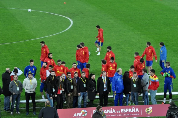 Équipe nationale de football de l'Espagne lors d'une séance de photos dans la première — Photo