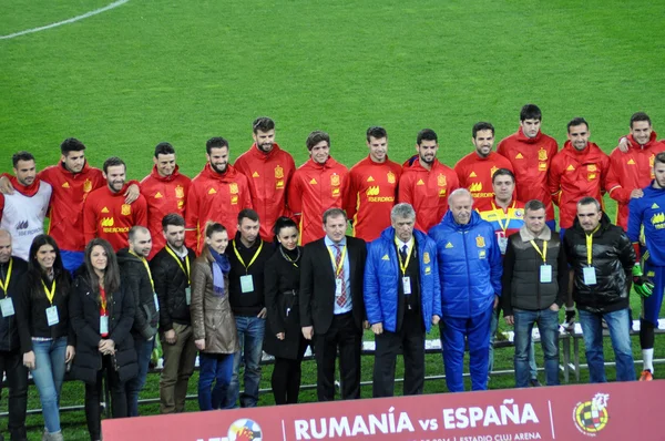 Selección nacional de fútbol de España durante una sesión de fotos en la — Foto de Stock