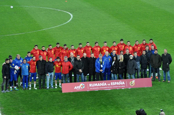 Selección nacional de fútbol de España durante una sesión de fotos en la — Foto de Stock