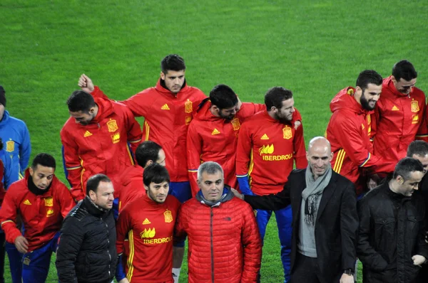 Fotboll i Spanien under en fotosession i st — Stockfoto