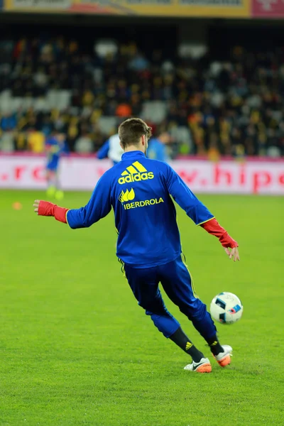 Aufwärmen vor einem Fußballspiel — Stockfoto