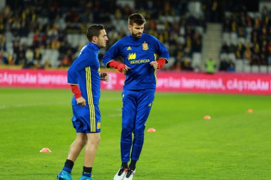 Bir futbol maçı önce ısınma