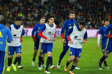 Bir futbol maçı önce ısınma