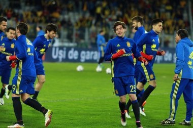 Bir futbol maçı önce ısınma