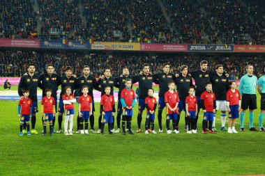 Ulusal futbol takım İspanya bir grup fotoğrafı için poz 