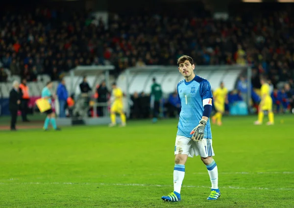 Iker Casillas, el portero de España durante un partido — Foto de Stock