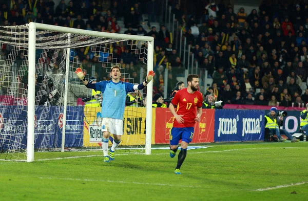 Iker Casillas, målvakten i Spanien under en match — Stockfoto