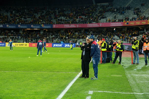 Anghel Iordanescu, entrenador de la selección nacional de fútbol de Romani —  Fotos de Stock