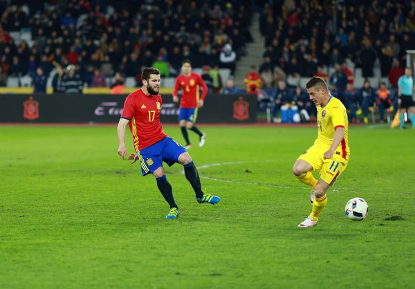 Spiel Rumänien gegen Spanien vor der EM 2016 — Stockfoto