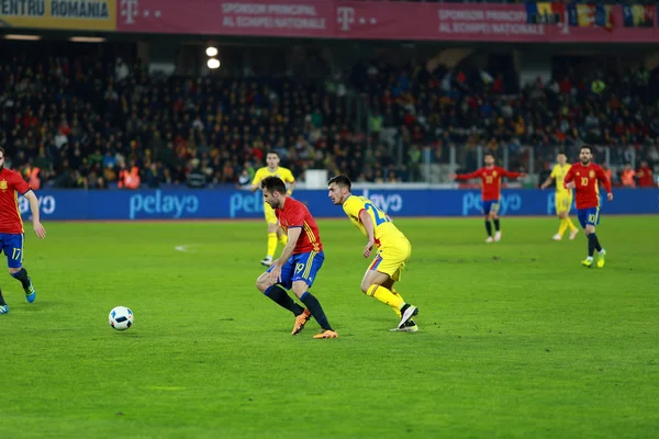 Match de Roumanie vs Espagne avant Euro 2016 — Photo