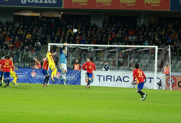 Romania vs Spain match before Euro 2016 — Stock Photo, Image