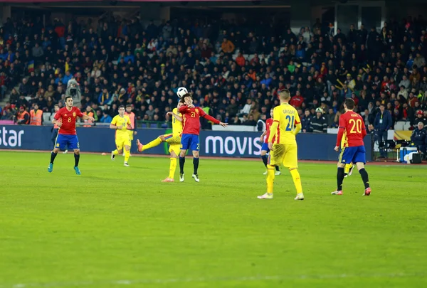 Rumänien vs Spanien matcha innan euron 2016 — Stockfoto