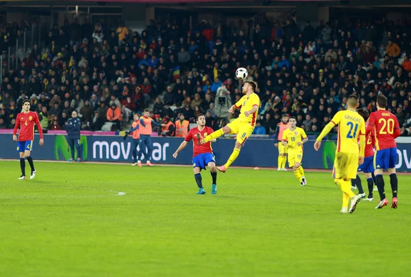 Match de Roumanie vs Espagne avant Euro 2016 — Photo