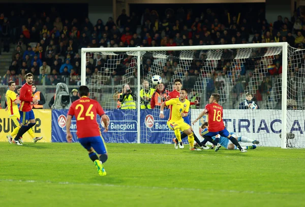 Румунія проти Іспанії відповідати перед євро 2016 — стокове фото