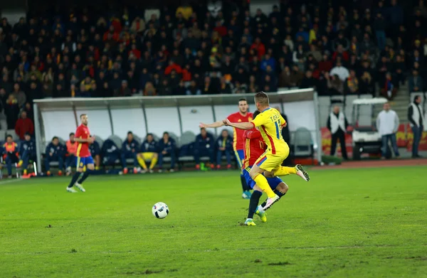 Match de Roumanie vs Espagne avant Euro 2016 — Photo