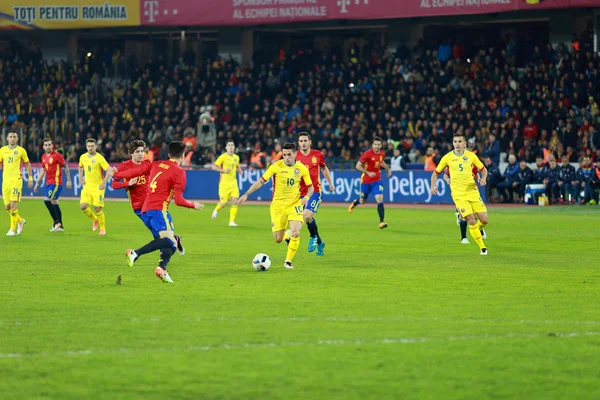 Spiel Rumänien gegen Spanien vor der EM 2016 — Stockfoto