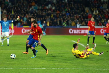 Romanya futbol oyuncu Nicolae Stanciu İspanya karşı eylem
