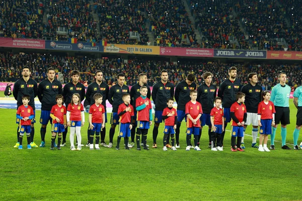 Spaniens Fußballnationalmannschaft posiert für ein Gruppenfoto — Stockfoto