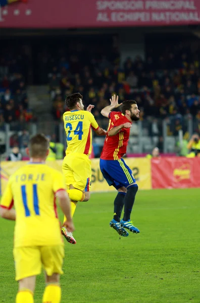 Spiel Rumänien gegen Spanien vor der EM 2016 — Stockfoto