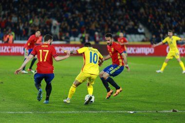 Romanya futbol oyuncu Nicolae Stanciu İspanya karşı eylem
