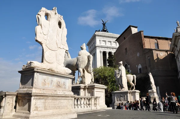 Piazza del Campidoglio square, Rome — Stock Photo, Image