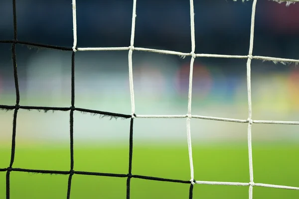 Rete da calcio in uno stadio — Foto Stock