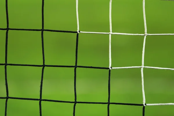 Soccer goal net in a stadium Stock Picture