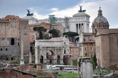 Arkeolojik kazılarda Roma Forumu, Roma, İtalya