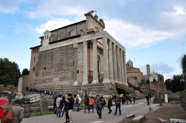 Escavações arqueológicas no Fórum Romano, Roma, Itália — Fotografia de Stock