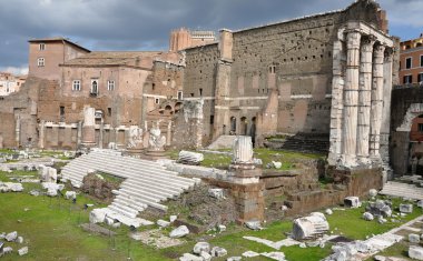 İmparator Augustus'un imparatorluk Forumu. Roma, İtalya