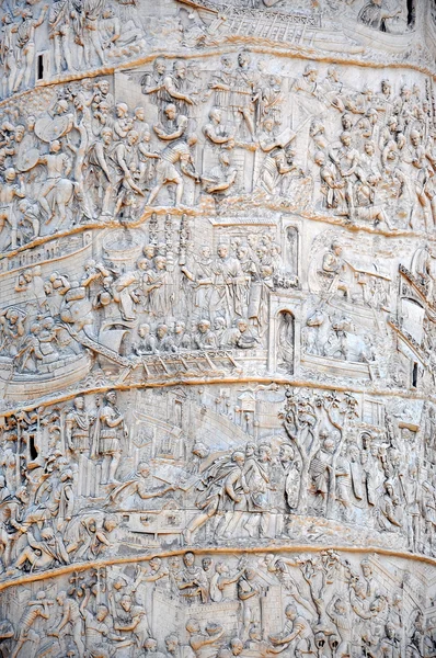 Detail of the Column of Traianus, Trajan's column. Rome, Italy — Stock Photo, Image