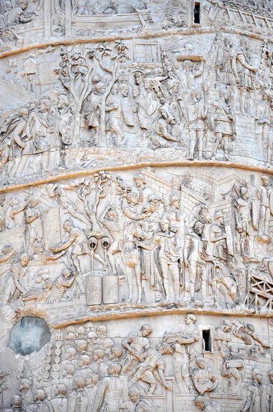 Detail of the Column of Traianus, Trajan's column. Rome, Italy — Stock Photo, Image