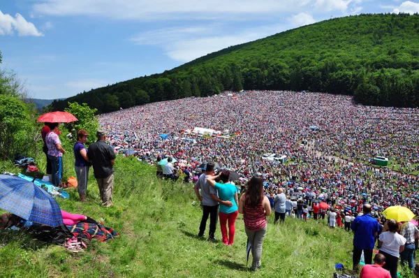 Catholic pilgrims gathering during the Pentecost — Stock fotografie