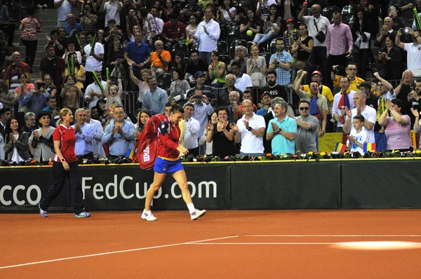 Kadın tenisçi Simona Halep bir oyun sırasında — Stok fotoğraf
