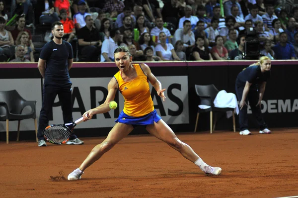 Jugadora de tenis Simona Halep durante un partido — Foto de Stock