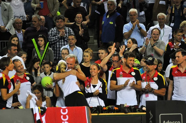 Partita di tennis femminile — Foto Stock