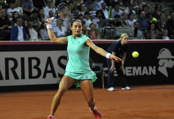 Tenniswoman in azione — Foto Stock