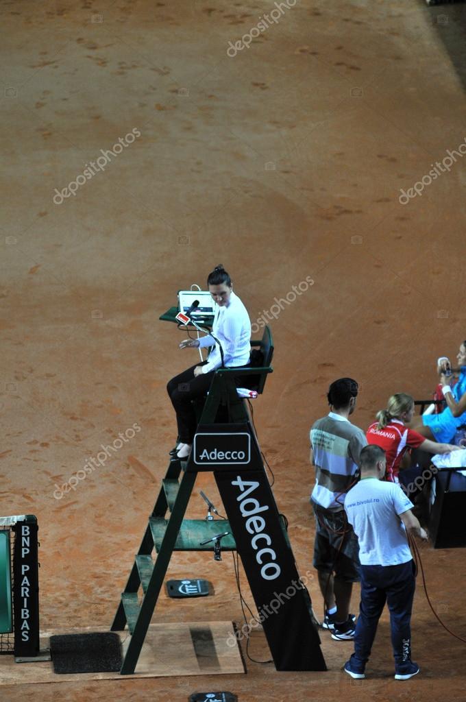 Tennis Referee Chair Umpire Stock Editorial Photo