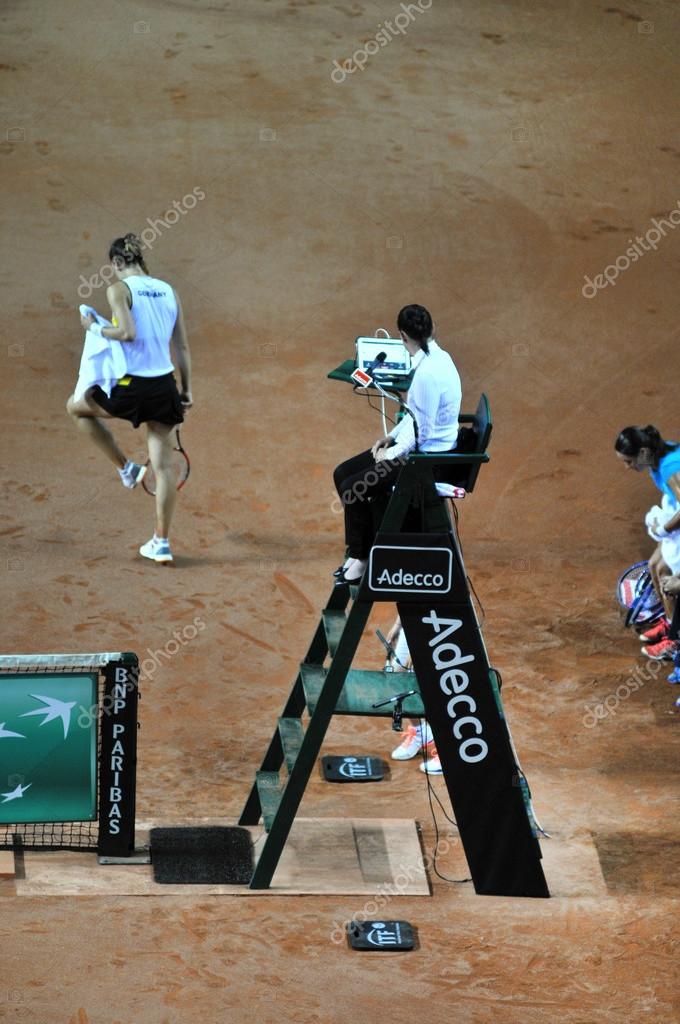 Tennis Referee Chair Umpire Stock Editorial Photo