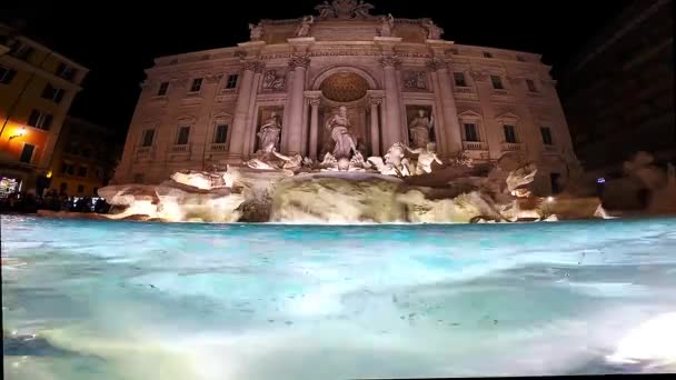 Fontána Trevi, Řím, Itálie — Stock video