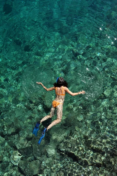 Mujer sexy snorkeling —  Fotos de Stock