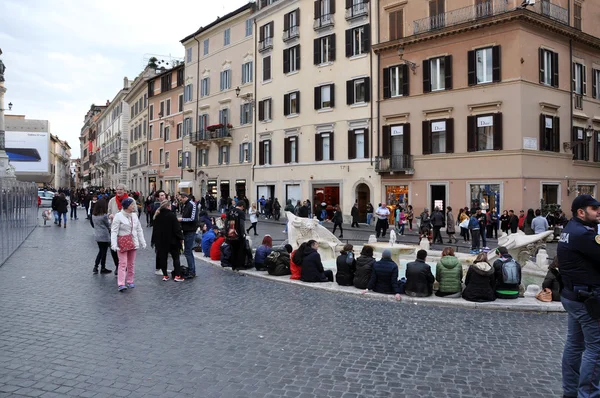 Náměstí Piazza di spagna, Řím Itálie — Stock fotografie