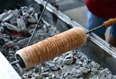 Kurtos kalacs. Geleneksel Macar, pasta şeker, tatlım