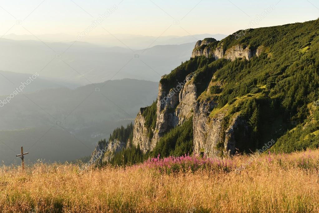 Mountain landscape. Ceahlau mountains, Eastern Carpathians, Roma