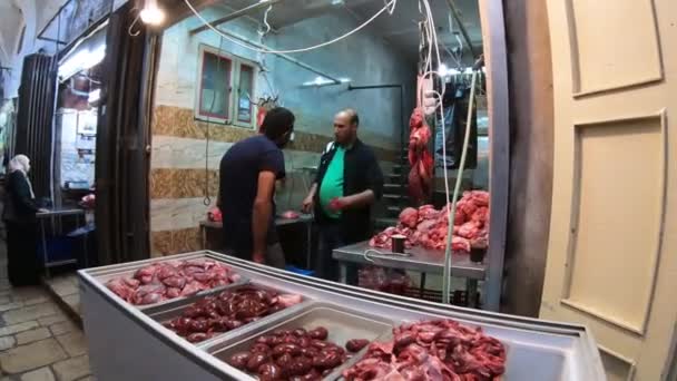 Jerusalem Israel Mei 2018 Lokale Joden Palestijnen Shoppen Oude Markt — Stockvideo