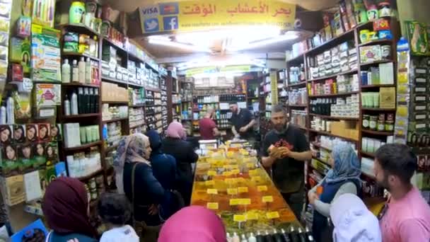 Jerusalem Israel Mai 2018 Einheimische Juden Und Touristen Shoppen Der — Stockvideo