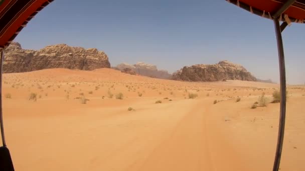 Uitzicht Vanaf Een Jeep Wadi Rum Woestijn Jordanië — Stockvideo