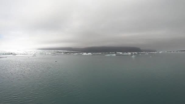 Výlet Lodí Ledovcové Laguně Jokulsarlon Island Pohled Plovoucí Tající Ledovce — Stock video