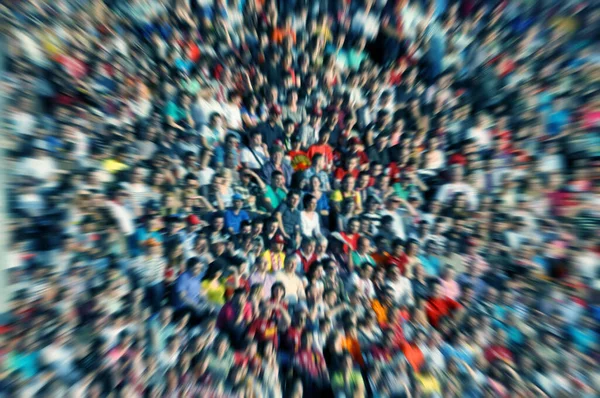 Defocated Achtergrond Van Menigte Van Mensen Een Stadion Een Honkbalwedstrijd — Stockfoto