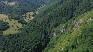  Derin vadilerin, yaprak döken ormanların ve kireçtaşı kayalıkların üzerinde uçuyorlar. İnsansız hava aracı tarafından havadan ateş edildi. Apuseni dağları, Romanya